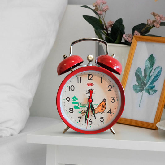 Twin bell Alarm Clock (Silent Tick)Bedside Clock