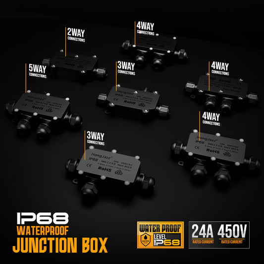 IP68 external coaxial junction box For Electrical Cable Wire Connector~5599