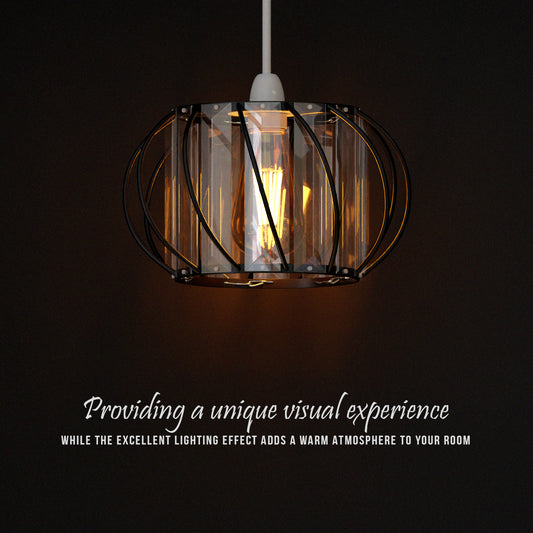 Moderne plafondlamp met kristallen glazen lampenkooi -5555