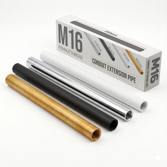 250mm Threaded Lamp Extension Tube - M16 Female Thread ~6939