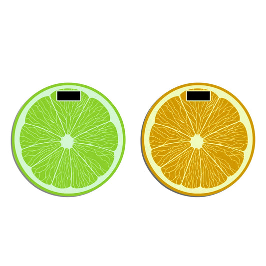 Digitale weegschaal met sinaasappel- en citroendesign ~5386