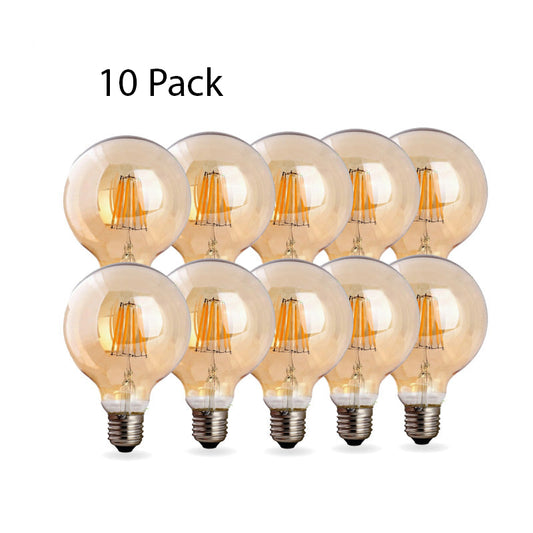 Paquete de 10 bombillas LED G95 E27 de 8 W, estilo globo, estilo vintage, estilo retro, 4159