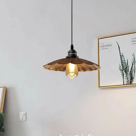 Wavy Shade Retro Style Metal Vintage Ceiling Pendant Lamp Light Modern Lighting Industrial Design~1411