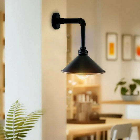 pipe wall light with cone shade .jpg