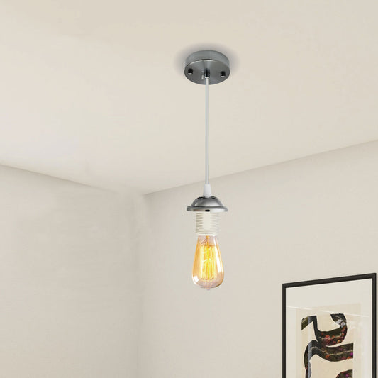 E27 Chrome Ceiling Rose Flex and Pendant Light Fitting