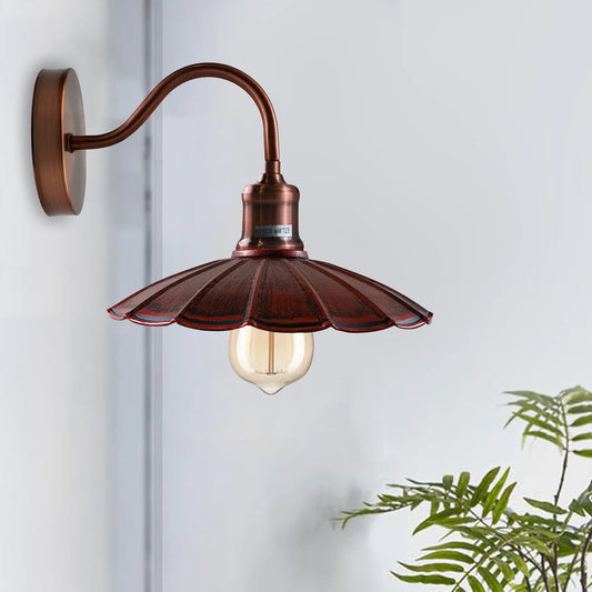 Rustic Red Vintage Pendant Industrial Wall Sconce Light~1498