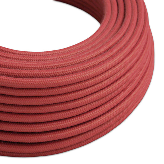 1M/5M/10M 3 core Round Vintage Braided Fabric Peach Coloured Cable Flex 0.75mm~4628