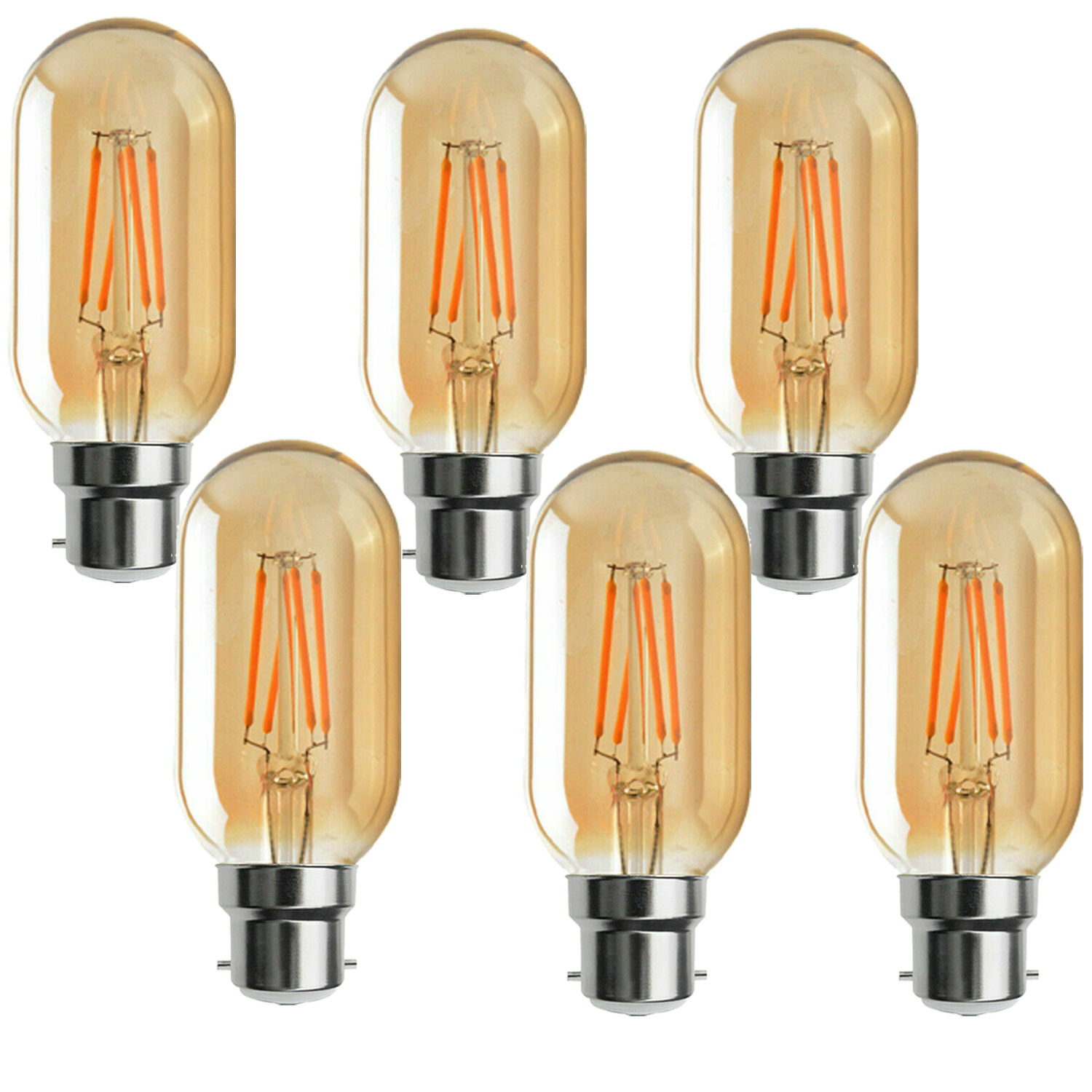 LED Bulb T45 B22 - 6 PACK