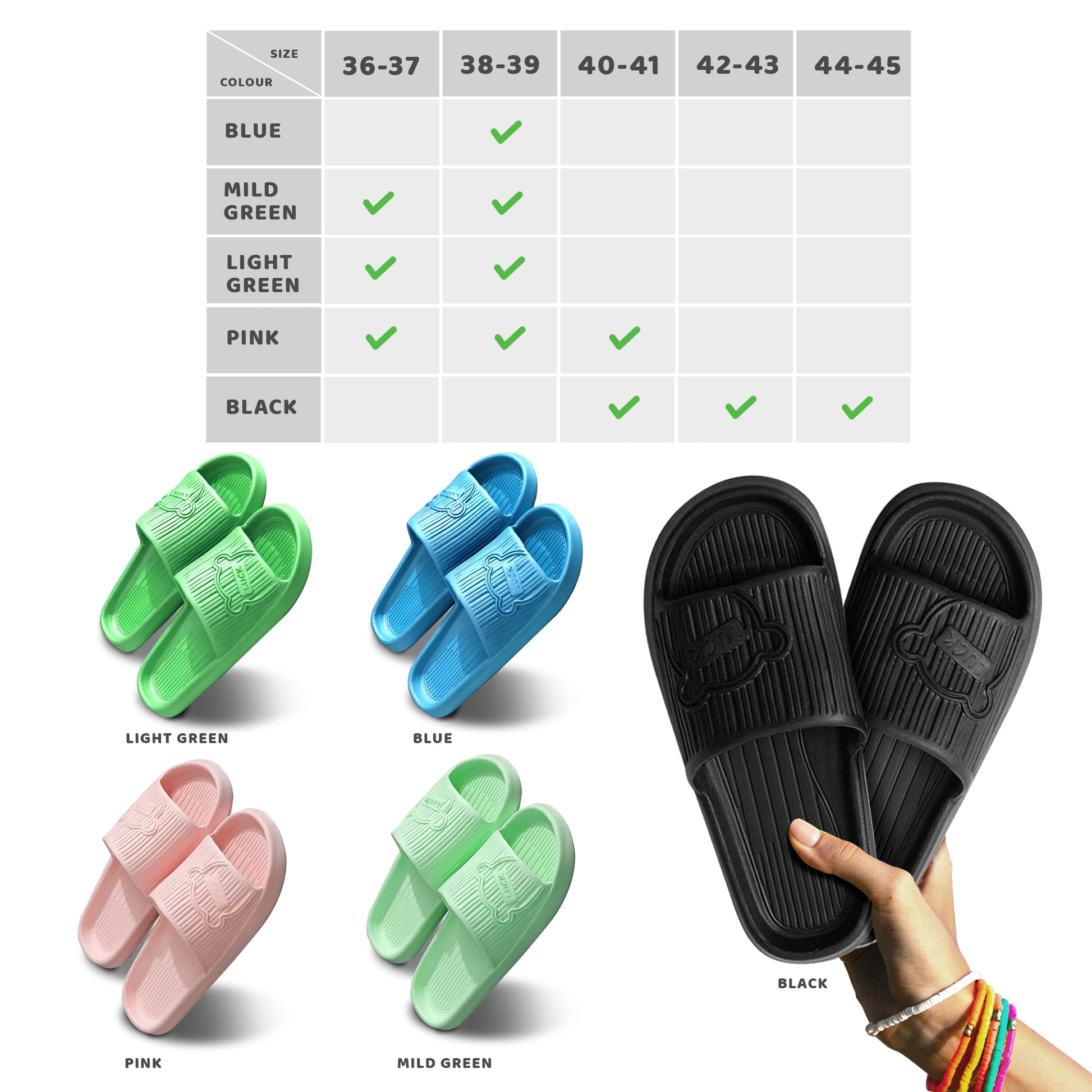 Home Flip Flops Men Women Non-Slip Sandals - Shoe Size Image