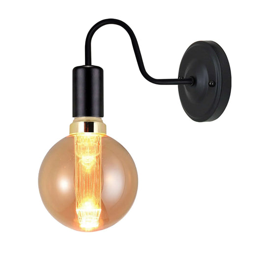 Metalen wandlamp met zwanenhals, vintage wandlamp~5670