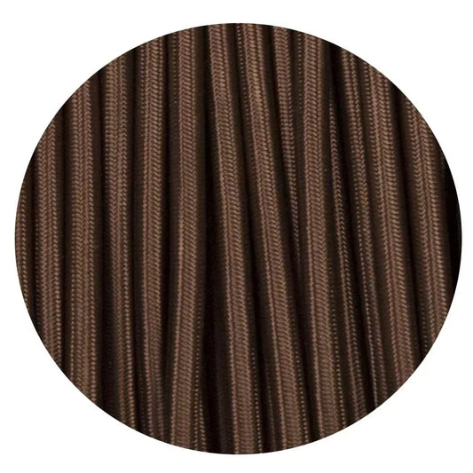 Cable flexible de tela trenzada vintage de 2 núcleos, color marrón oscuro, 1 m/5 m/10 m, 0,75 mm ~ 4685