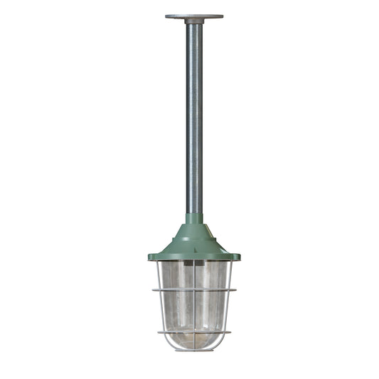 3/4 Entry Lantern Caged Steampunk Pipe Conduit Pendant Light Kit ~6102