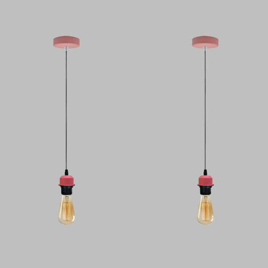 2-pack roze hanglamp, lamphouder plafondlamp~4230