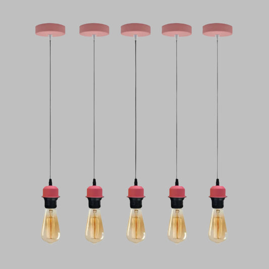 5 Pack Vintage E27 Pendant Lamp Holder Ceiling Hanging Light~4245