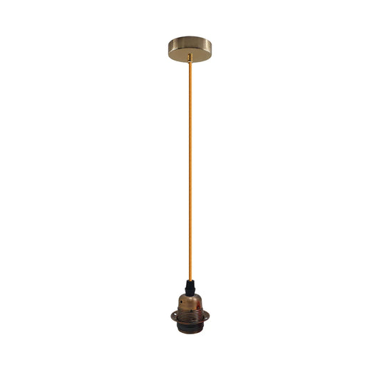 Vintage Industrial Yellow Brass Pendant Light,Lamp Holder Ceiling Hanging Light~4260