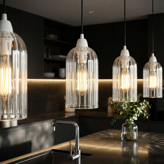 Minimalist Tall Bell Glass Light Shade Easy To Fit Ceiling Shade ~6596