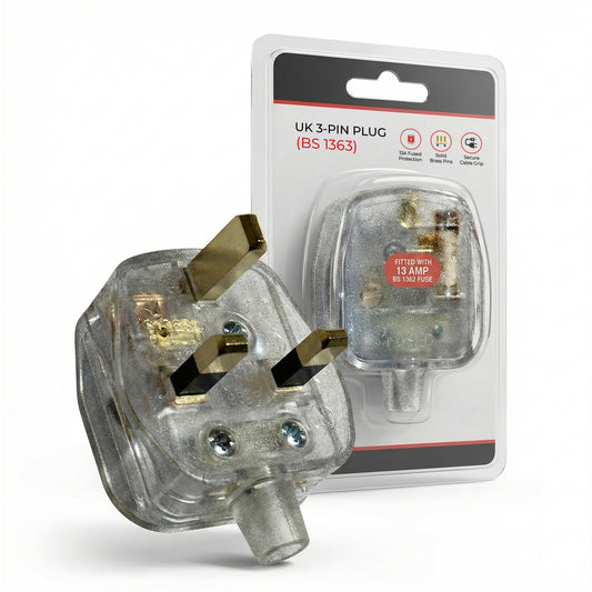 13A UK 3 Pin Plug Rewirable Fused Mains Plug 250V~6809