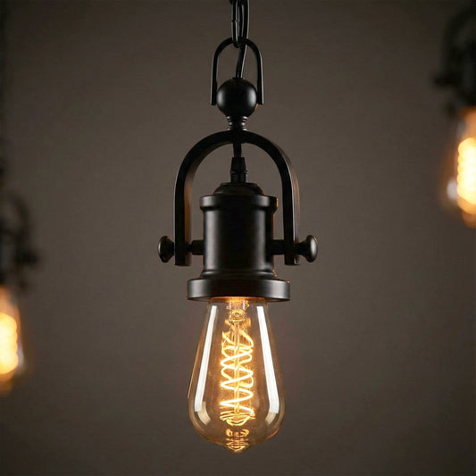 Industrial Hanging Pendant Light E27 Lantern Lamp ~6732