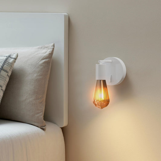 Industrial Single Point Drop Vintage Metal Ceiling Rose with Switch ~5495