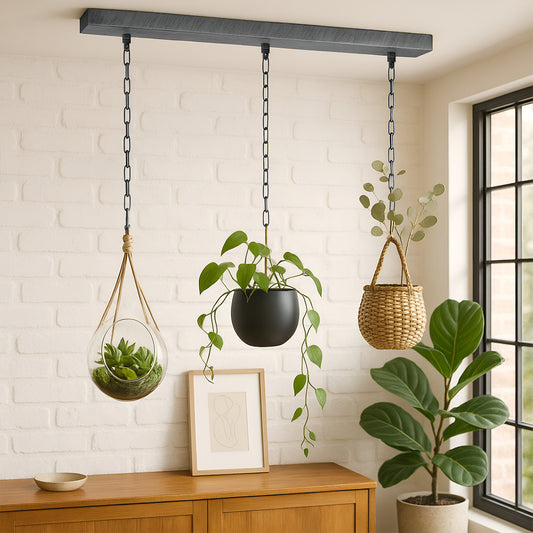 3 Outlet Ceiling Rose With chain hanging Pendant Light ~ 6171