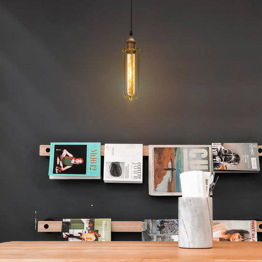 Lámpara colgante industrial vintage con forma de jaula - Base E27 - 5003