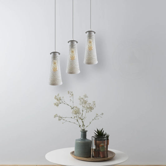 White Woven Twine Ceiling Pendant Shade E27 cord Hanging Light~4212