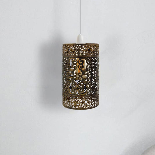 Moderne vintage hanglamp plafondlamp in industriële stijl met lampbescherming ~1977