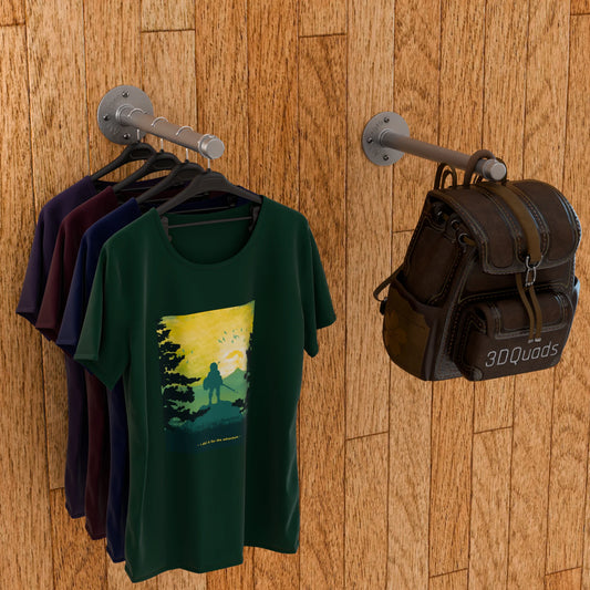 Industrial 2 Pack Pipe Shelf Bracket kit Wall Mounted ~ 6028