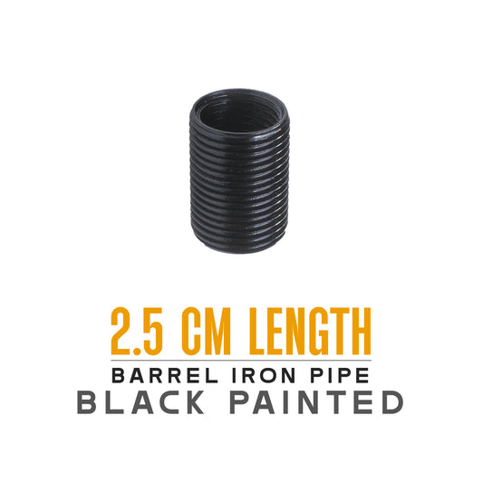 2.5cm BSP Black Malleable Tubing iron threaded pipe Light Fittings~3540