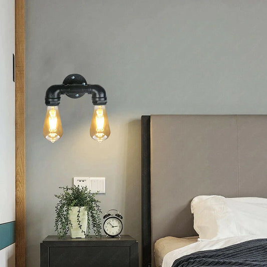 Vintage Industrial Sconce Loft Various colours Water Pipe Wall Light Porch Lamp Steampunk~2133