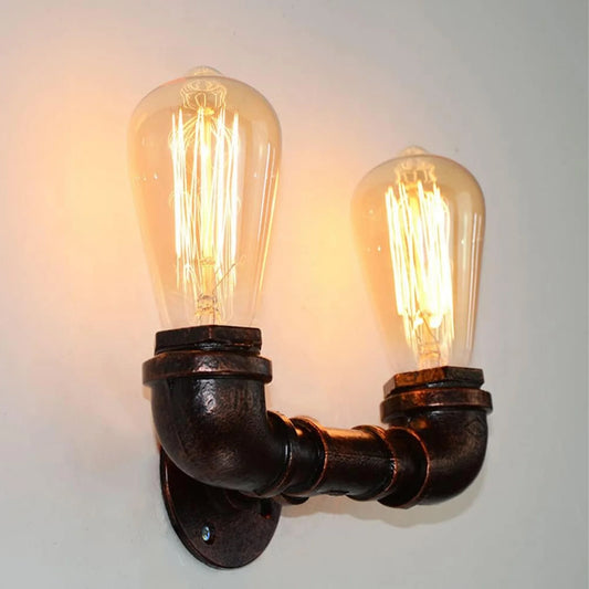 Vintage Industrial Sconce Loft Various colours Water Pipe Wall Light Porch Lamp Steampunk~2133