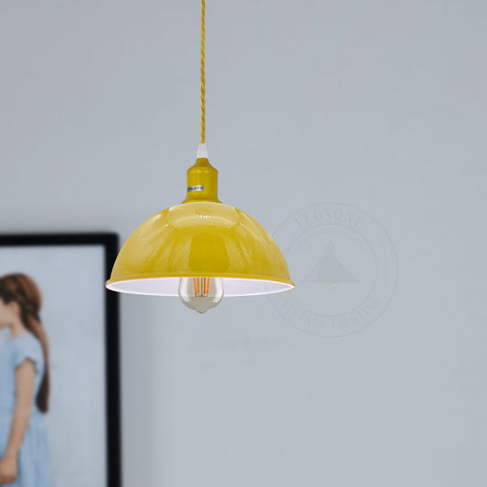 Dome Shape Shade Pendant 3 Core Cable Hanging Lamp E27 Lamp Socket~4475