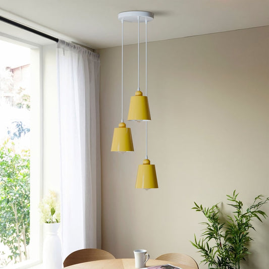 Ronde hanglamp met 3 koppen en verstelbare kabels – E27-compatibel ~5876