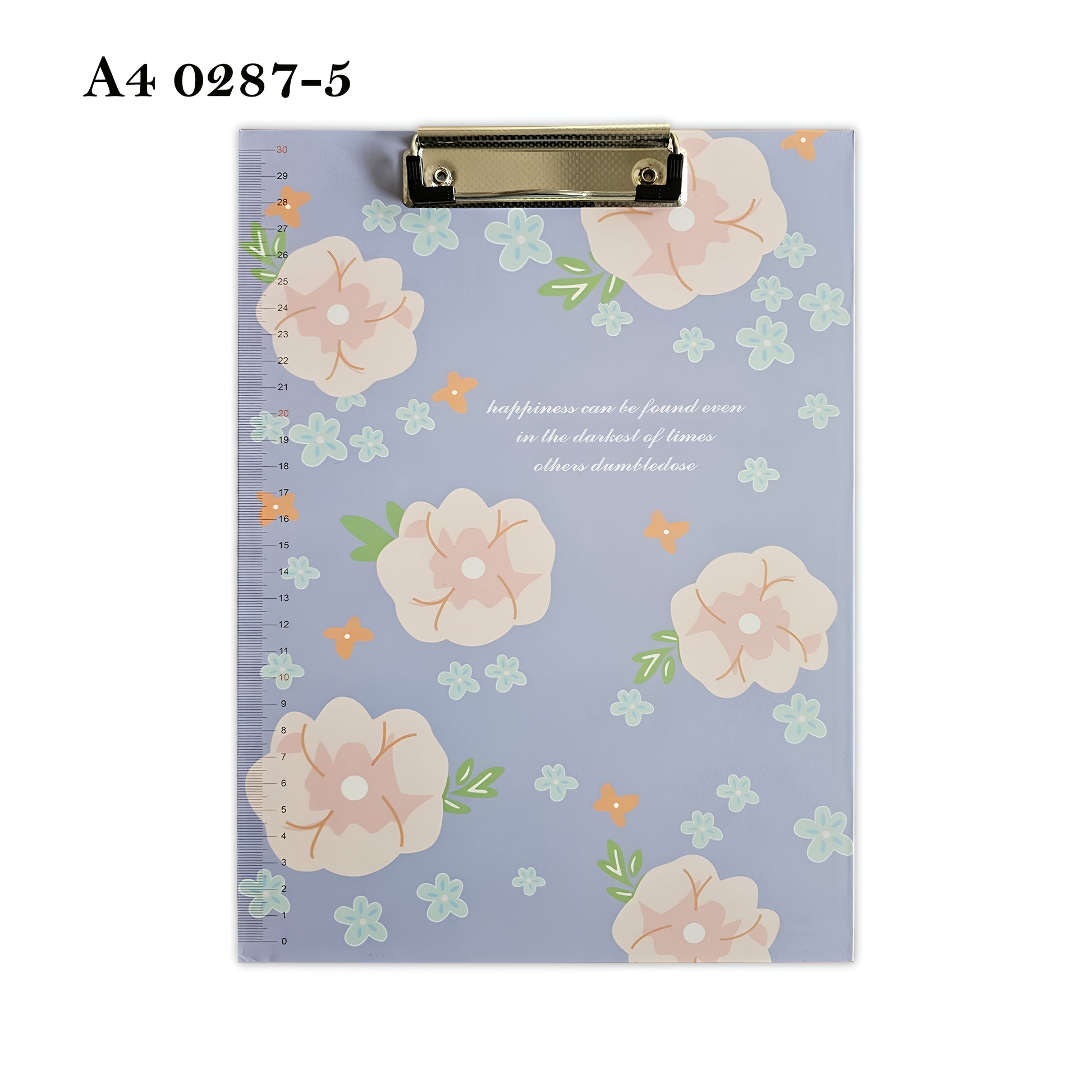 Cute Floral Print Paper Metal Clip Clipboard
