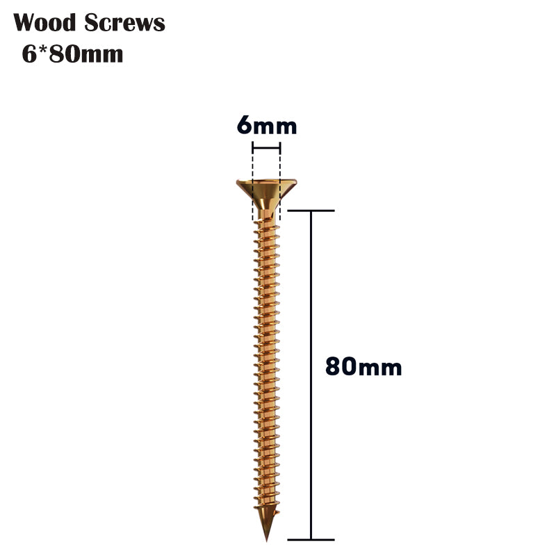 200 Pieces Self-Tapping Flat Countersinking Head Wood Screws
