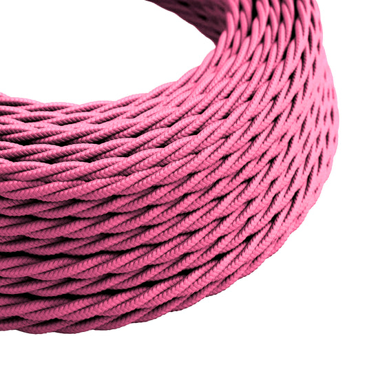 Cable eléctrico trenzado de 2 núcleos, 1 m/5 m/10 m, color melocotón, tela ~4792