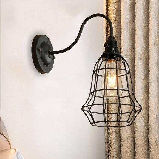 Vintage Industrial Retro Wall Light Rustic Pulley Indoor Sconce Lamp Fixture~2669