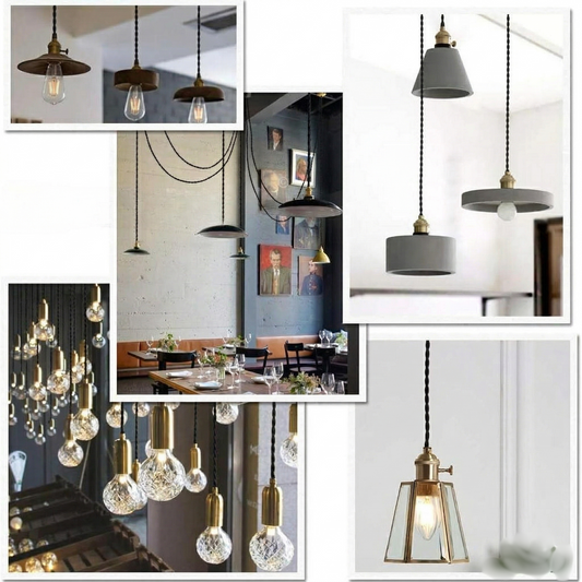 Cable eléctrico trenzado de tela de 2 núcleos, color negro, 1 m, 5 m y 10 m, ~1769