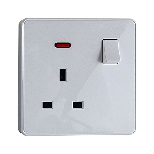 13Amp Single & Double wall plug socket with ON/OFF Switch LED Indicator~5783