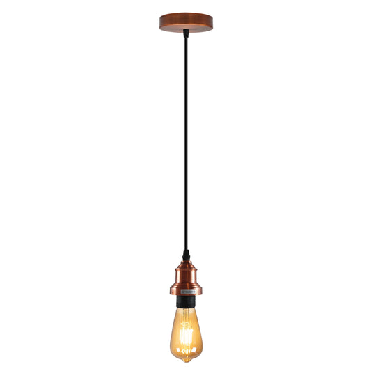 Industriële armaturen E27-voet metalen schroeflamphouder met 95 cm kabel verlichtingsset ~ 4457