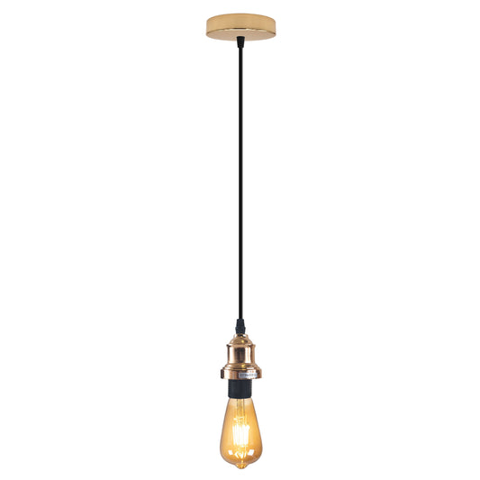 Franse gouden industriële armaturen E27-fitting met 95 cm kabel verlichtingsset ~4456