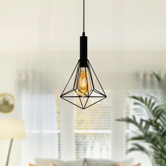 Pendant Light Shade Metal Cage Drum Lampshade Pendant Lamp~2126