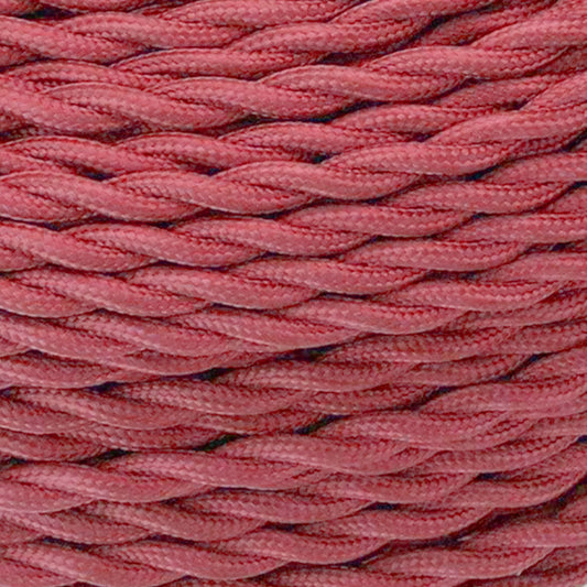 Peach 2 Core Twisted Vintage Braided Fabric Cable – 0.75mm ~4789