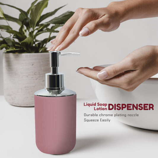 Juego de 6/7 piezas de plástico para baño, cepillo de inodoro, dispensador de jabón ~6115