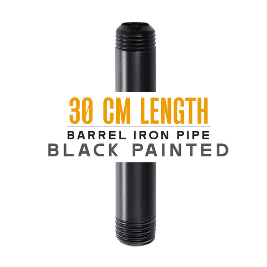 30cm BSP Black Malleable Tubing iron threaded pipe Light Fittings~3535
