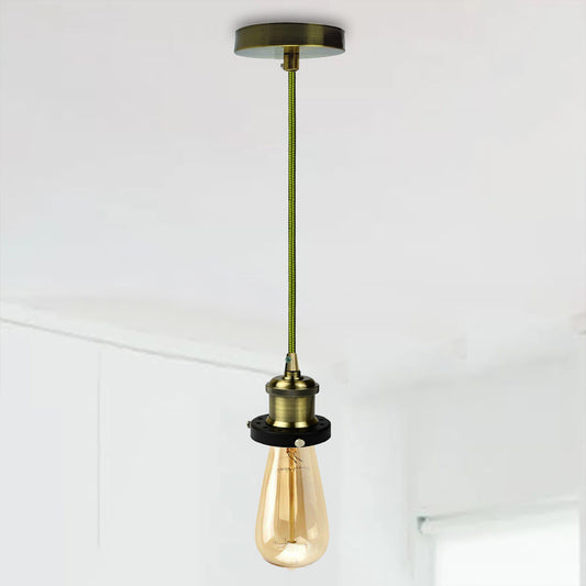 LEDSone Industrial Vintage Black Pendant Light Lamp Set E7 Holder with adjustable cable ~3259