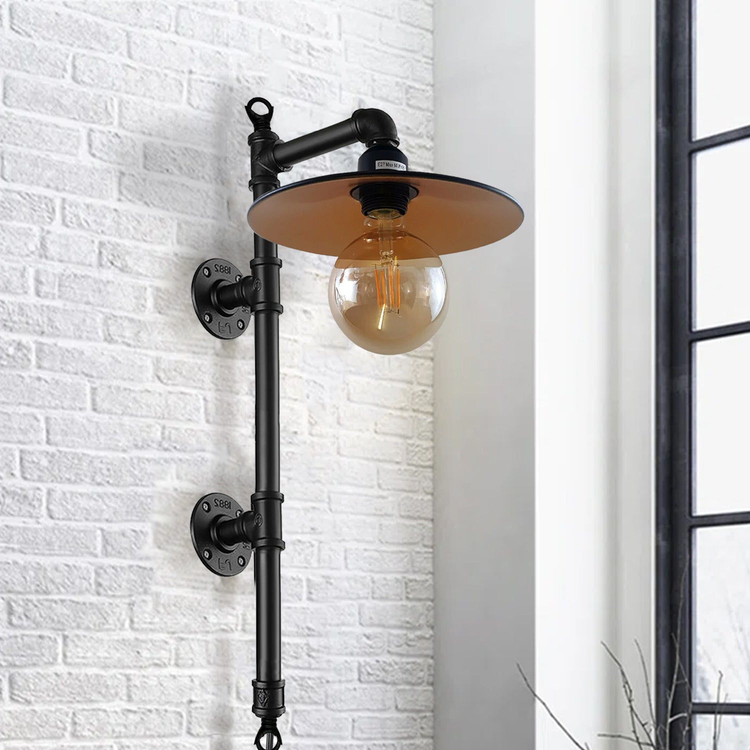 Applique Per Interno, Industriale Stile Tubo Dell'acqua Lampada Da Parete Creativo Illuminazione Ferro Steampunk E27 Per Camera Da Letto Cucina Corridoio Caffe Bar Rosso Ruggine 58516365 Applique Per Interno, Industriale Stile Tubo Dell'acqua Lampada Da Parete Creativo Illuminazione Ferro Steampunk E27 Per Camera Da Letto Cucina Corridoio Caffe Bar Rosso Ruggine 58516365