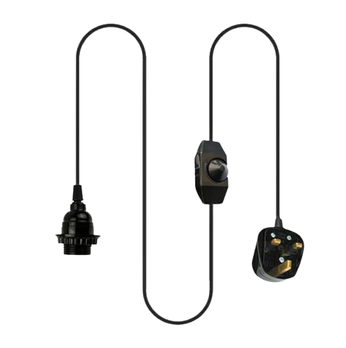 Lámpara colgante enchufable con interruptor, iluminación, cable E27 de goma, 2115