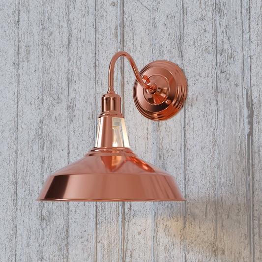 Modern Style Rose gold Barn Slotted Shade with Wall Sconce~3624