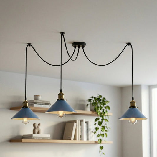 3 Fluming Spider Pendant Light E27 Metal ~6175